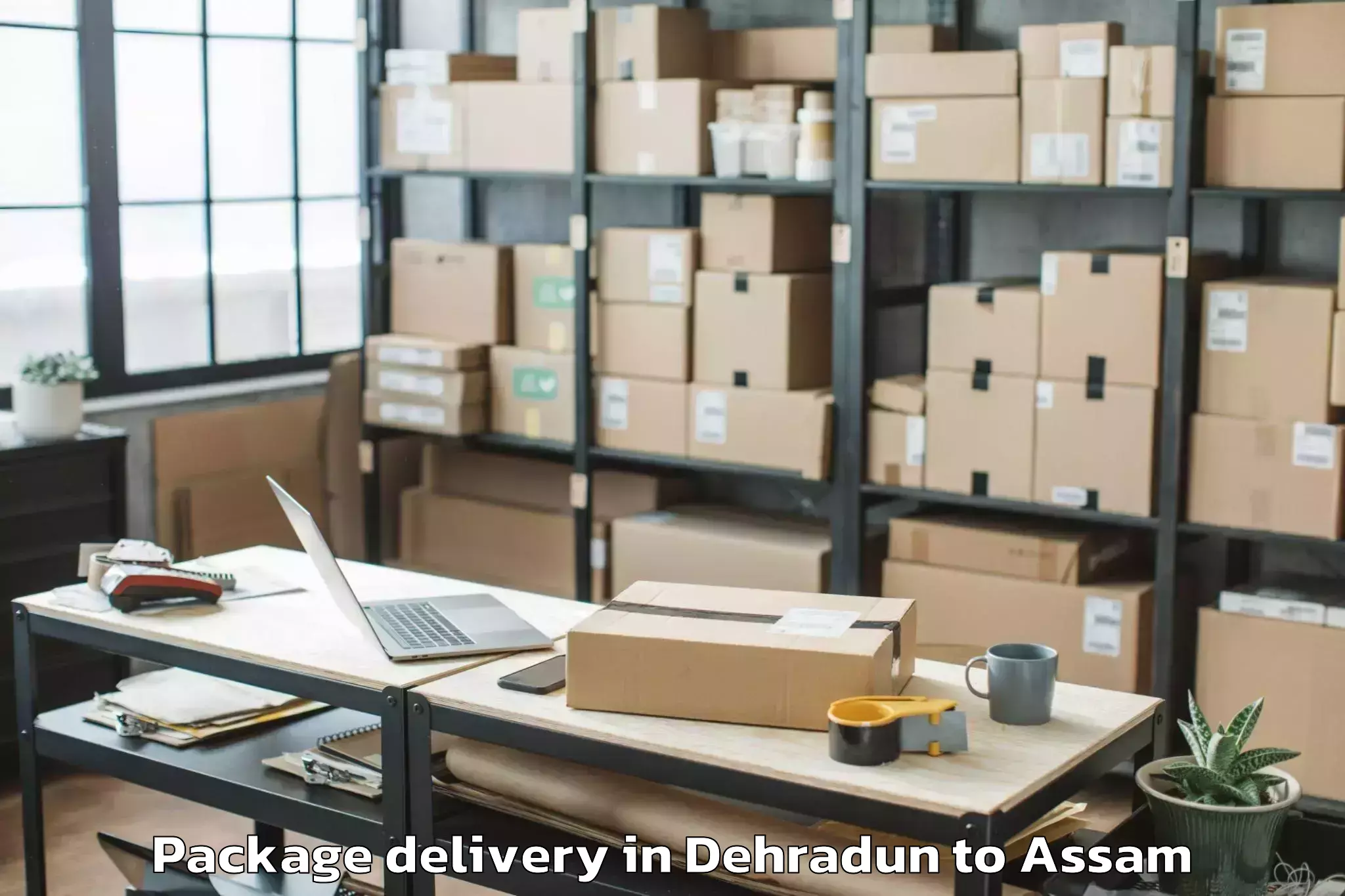 Easy Dehradun to Kaliabor Package Delivery Booking